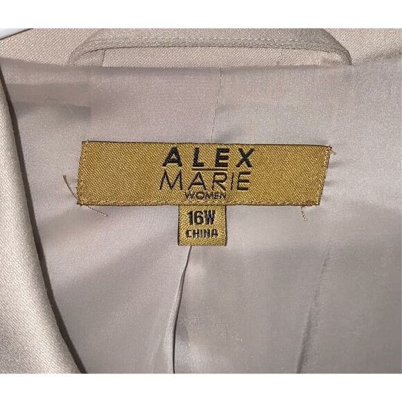 Alex Marie Blazer Sz 16W Khaki Lined Wardrobe Staple Plus Size - Picture 11 of 15